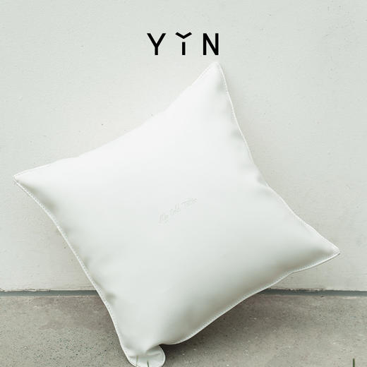  「瘾」白色皮质抱枕 商品图3