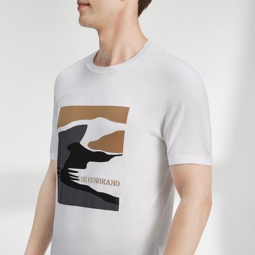 【伊力特】柒牌短袖t恤男夏季新款字母潮流撞色圆领薄套头衫122T71210 商品图2