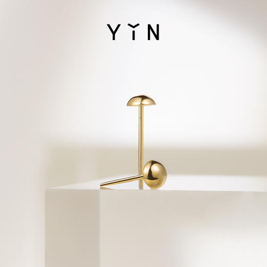 「易」Essentials系列-金大头针耳钉 商品图1