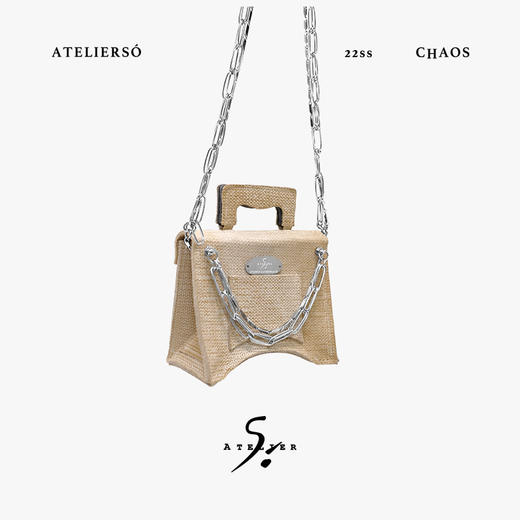 22SS CHAOS ｜巴别塔   皮具系列 -卡其色牛皮盒子包 商品图0