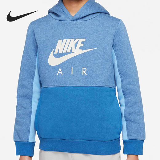 小耐克大童时尚连帽舒适宽松套头卫衣DM8109-407 商品图0