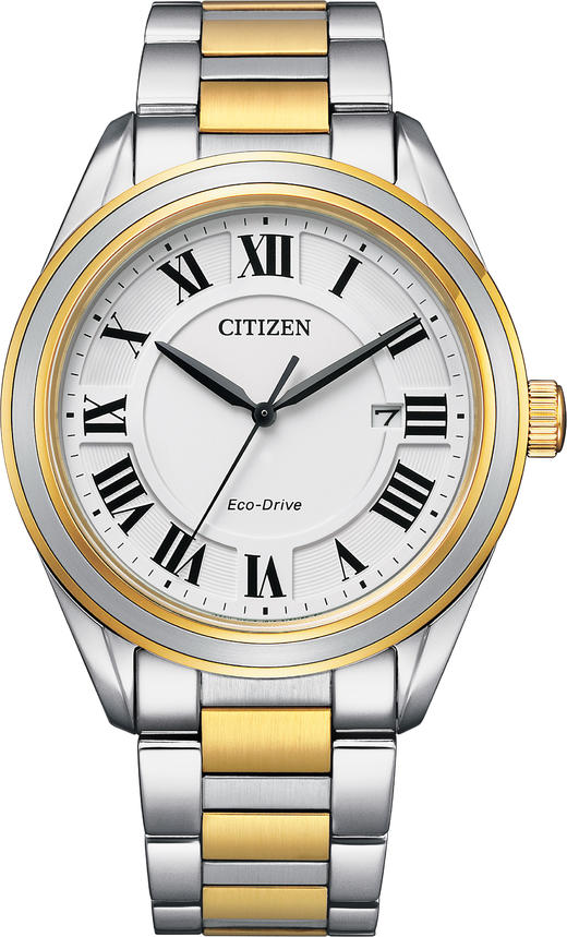 西铁城(CITIZEN)光动能男表不锈钢间金色款AW1694-50A 商品图2