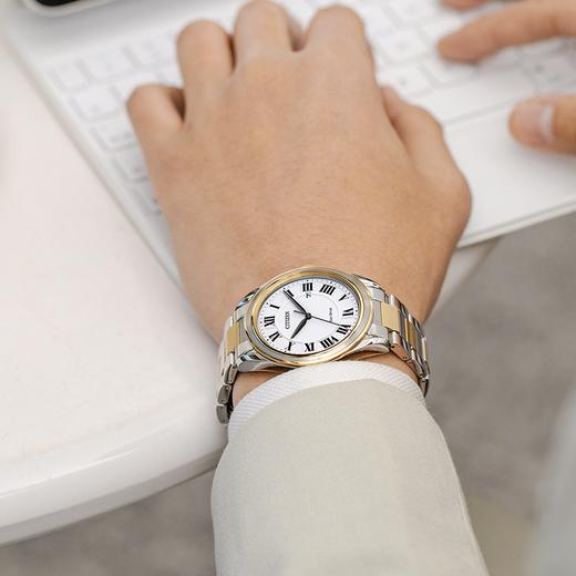 西铁城(CITIZEN)光动能男表不锈钢间金色款AW1694-50A 商品图8