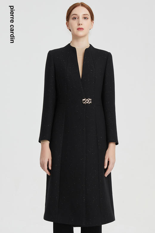 皮尔卡丹女装秋季新款端庄淑女百搭中长款风衣P1412G1997B0
 商品图6