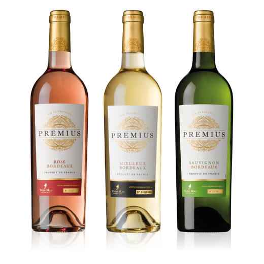 【彩色品尝套餐】普莱密斯庄园波尔多AOP系列：桃红、甜白、干白 - 3*750ml 商品图0
