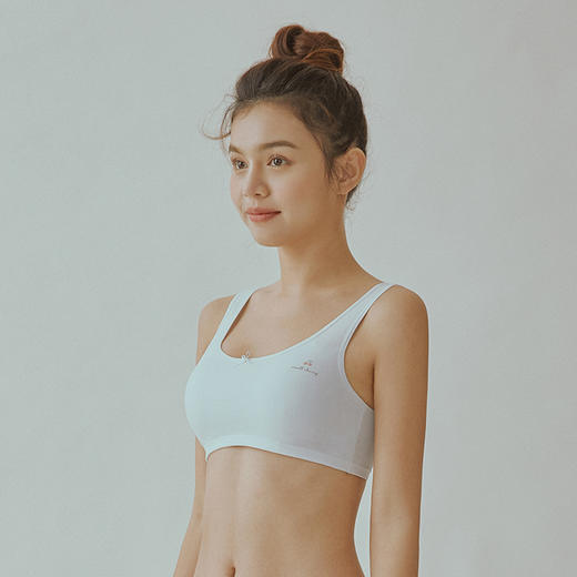 都市丽人A杯常规内衣少女三步优选薄棉质无钢圈3/4杯少女文胸LB26F5 商品图1