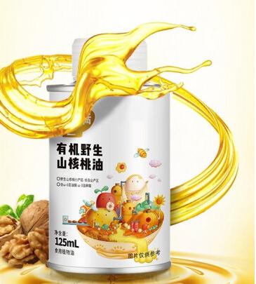 秋田满满 有机野生山核桃油125ml 商品图0