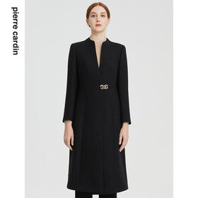 皮尔卡丹女装秋季新款端庄淑女百搭中长款风衣P1412G1997B0
