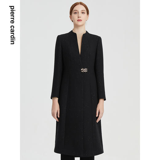 皮尔卡丹女装秋季新款端庄淑女百搭中长款风衣P1412G1997B0
 商品图0