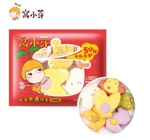 窝小芽彩蔬卡通馒头（动物） 商品图0