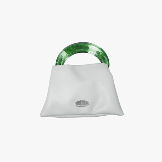 22SS CHAOS ｜巴别塔   皮具系列 -绿色晕染手柄+灰pu手袋 商品图1