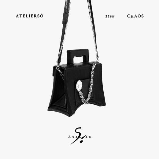 22SS CHAOS ｜巴别塔   皮具系列 -黑色表盘盒子包 商品图0
