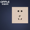 欧普（OPPLE）无边框开关插座W17悦歆睿智金面板墙壁暗装一开5五孔多孔86型USB大面板 商品缩略图3