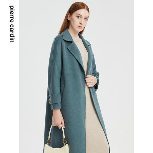 皮尔卡丹女装大衣中长款羊毛羊绒优雅通勤毛呢外套P1428C1974G0 商品图3