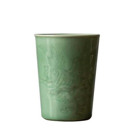 茶香记 龙泉青瓷真宋号梅子青可乐杯230ml如虎添翼平步青云茶杯 商品图4