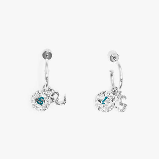 22SS CHAOS ｜巴别塔    牛仔系列 -字母耳环（一对） 商品图1