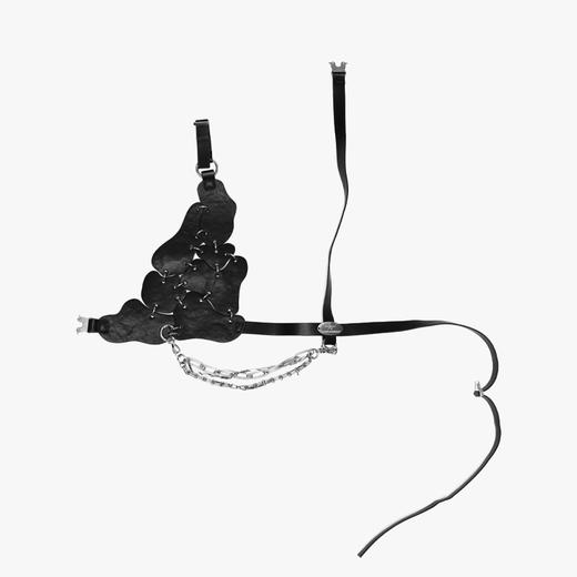 22SS CHAOS ｜巴别塔  皮具系列 -黑色牛皮背心 商品图2