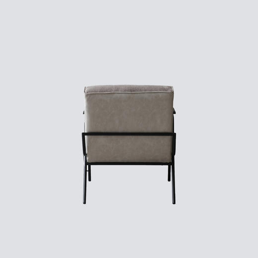NS家居nsfurniture软包布艺PU拼接金属扶手椅单人沙发休闲椅NSAC-3200 商品图3