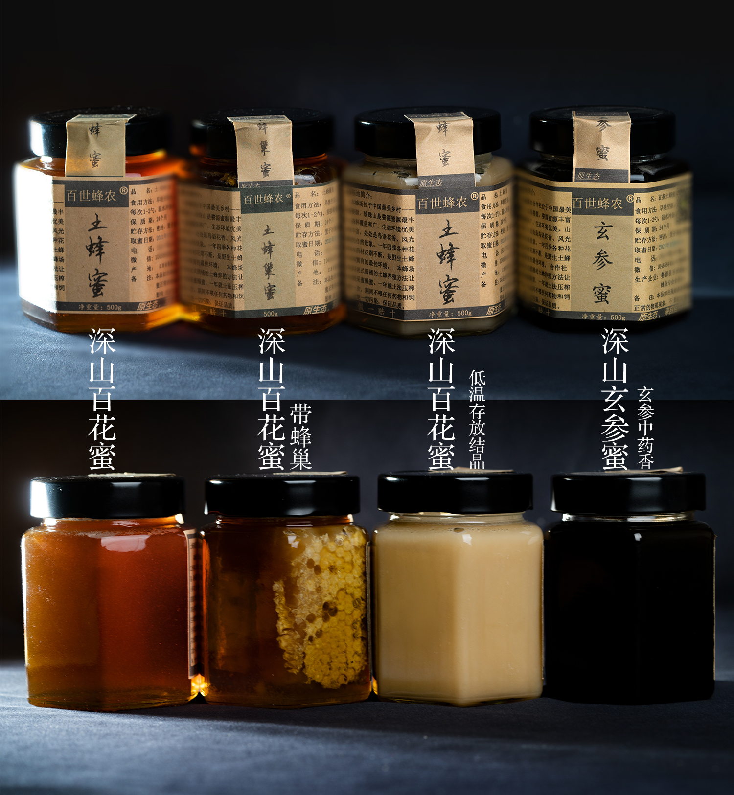 深山里的原生土蜂蜜,稀缺玄参蜜,全省优质奖农家蜜