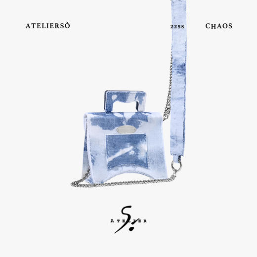 22SS CHAOS ｜巴别塔  皮具系列 -扎染牛仔盒子包 商品图0