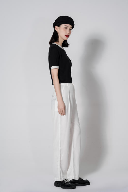 臣禾【超模直筒裤】聚酯纤维莱赛尔通勤直筒裤K212060113 商品图1