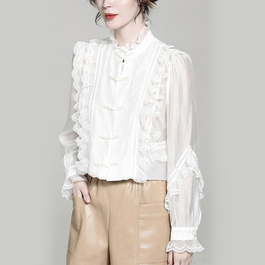 裁缝学苑AG244 法式复古灯笼袖衬衫纸样板衬衣女服装打版裁剪图纸 商品图3