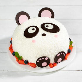 【熊猫嘟嘟】儿童蛋糕，胖嘟嘟的脑袋，憨厚可掬的外表 ，给生活增添一份童真与快乐。（成都幸福西饼蛋糕）