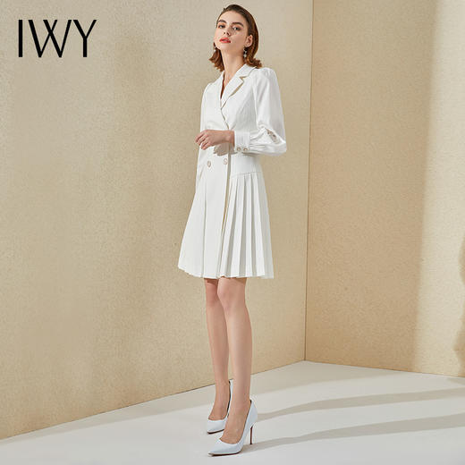 IWY/白色条纹都市时尚西装连衣裙通勤白领221002Q1 商品图3