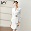 IWY/春季白色连衣裙2022新款洋气时尚设计西装裙腰带修身职业装工作服 Q11112 商品缩略图1