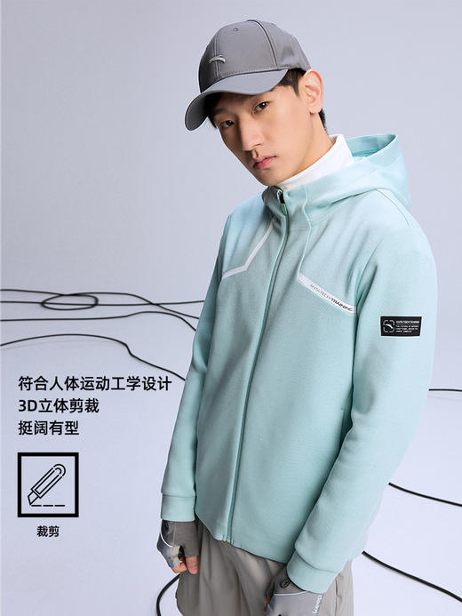 安踏动型科技丨运动外套男2022春季新款针织连帽运动服152217711-3 商品图2