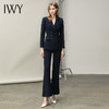 IWY/藏青色工作服女气质高端售楼部工装女士职业装显瘦微喇裤西装套装 C1412+P1511 商品缩略图1