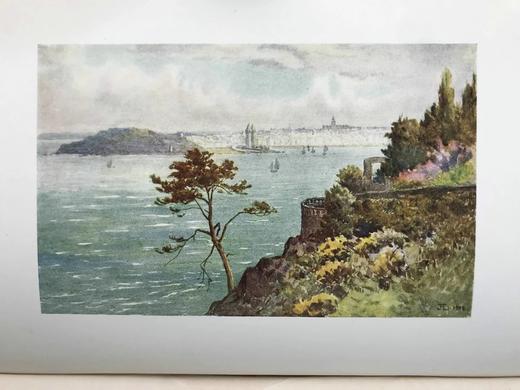 1917年 圣马洛风物志 20幅彩色插图 漆布精装大32开 商品图13