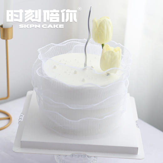 纯白郁金香 动物奶油 女神蛋糕 商品图1