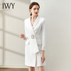 IWY/春季白色连衣裙2022新款洋气时尚设计西装裙腰带修身职业装工作服 Q11112 商品缩略图0