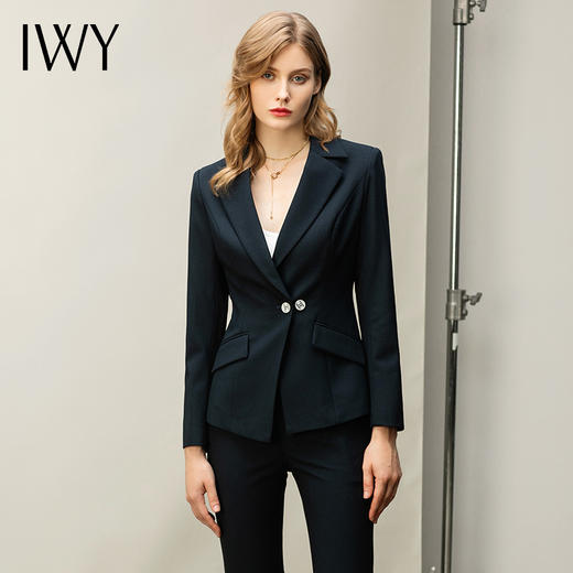 IWY/高端职业西装套装女神范气质西服外套藏青通勤商务正装售楼部工装 CP10363 商品图0