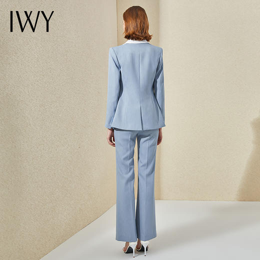 IWY/蓝色拼接都市时尚西装套装西服两件套通勤白领221006C1+P3 商品图3