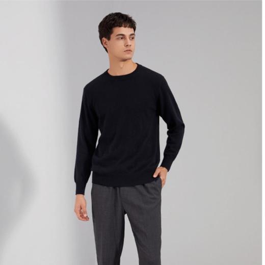 3楼珍贝羊绒男式低圆领上衣 商品图0