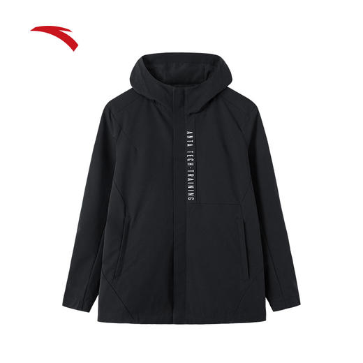 安踏男男连帽上衣外套2022春季新款梭织休闲运动风衣152217606-1/2/3 商品图5