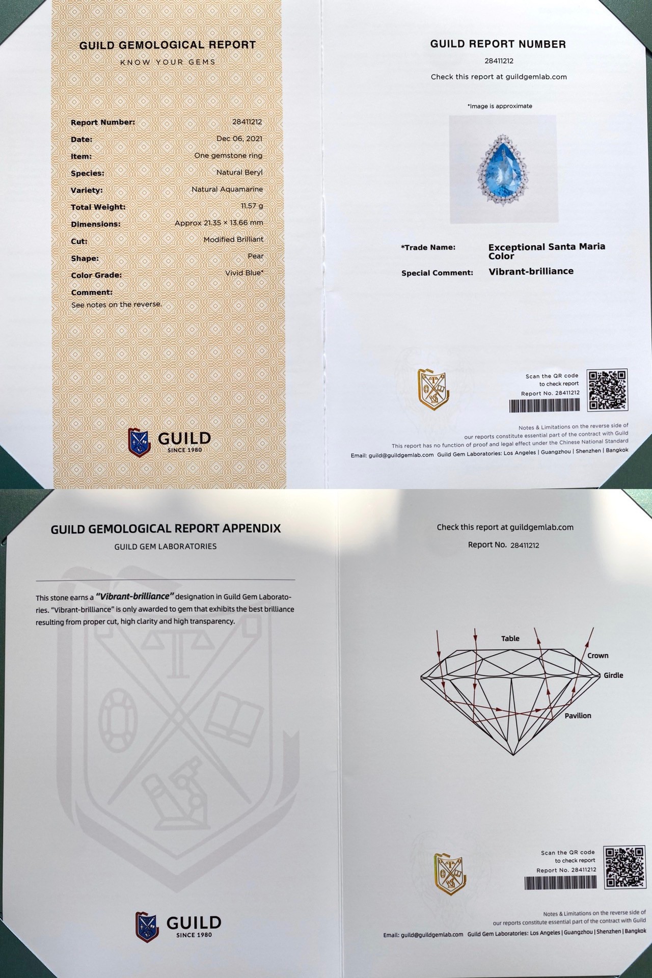 57g 9.52ct 天然海蓝宝两用款