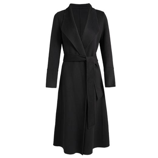 皮尔卡丹女装毛呢外套秋冬高级感驼色长款系带收腰大衣P1487C1931
 商品图5