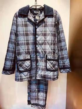 秋鹿梭织夹棉贝贝绒单面国民领男套