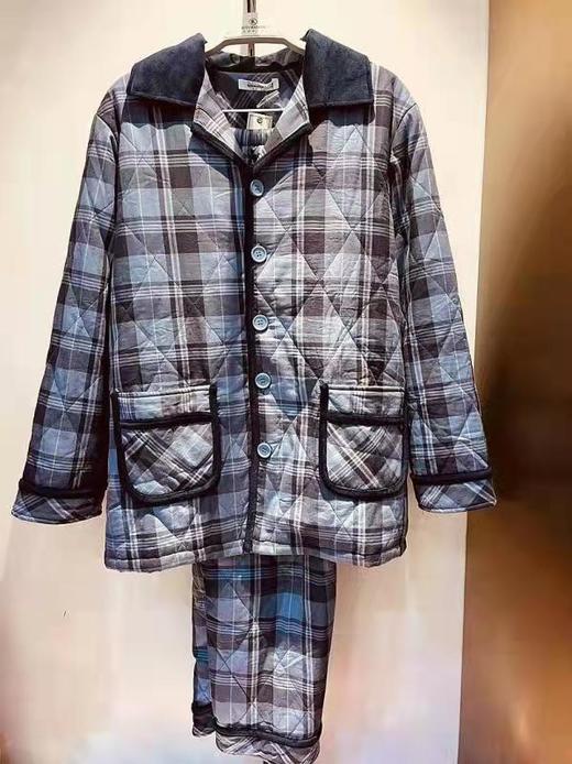 秋鹿梭织夹棉贝贝绒单面国民领男套 商品图0