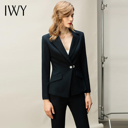 IWY/高端职业西装套装女神范气质西服外套藏青通勤商务正装售楼部工装 CP10363 商品图4