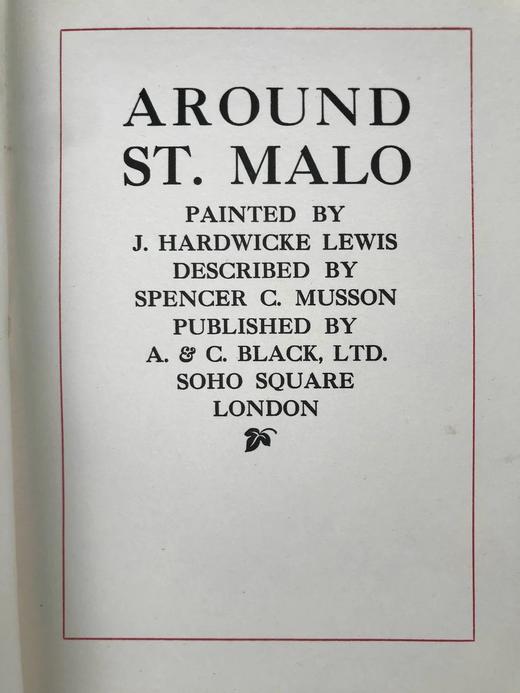 1917年 圣马洛风物志 20幅彩色插图 漆布精装大32开 商品图3