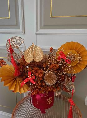 万喜抱福桶  （真花仿真花混合款可长期摆放）