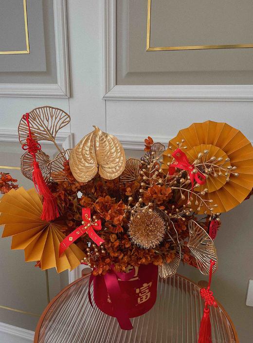 万喜抱福桶  （真花仿真花混合款可长期摆放） 商品图0