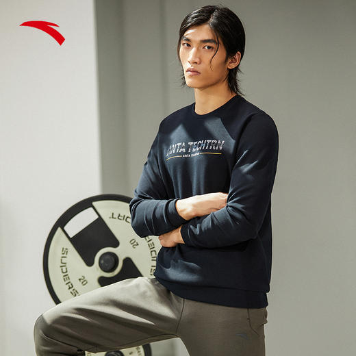 安踏男士圆领套头运动服休闲卫衣152217712-2 商品图1