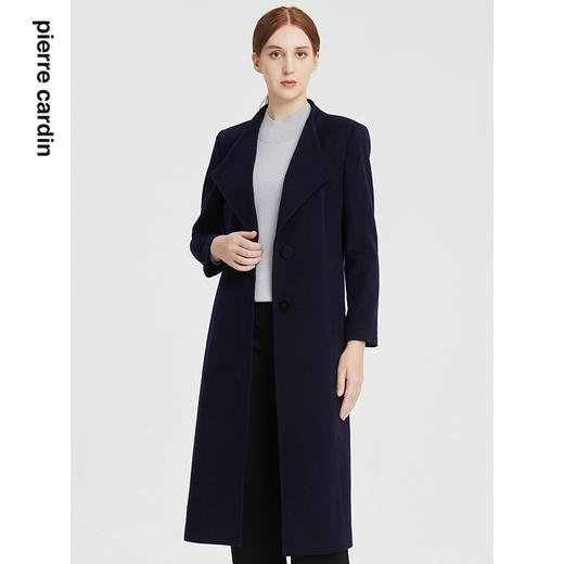 皮尔卡丹女装秋季新款高频轻商务风羊毛大衣P1453C1991N0 商品图1