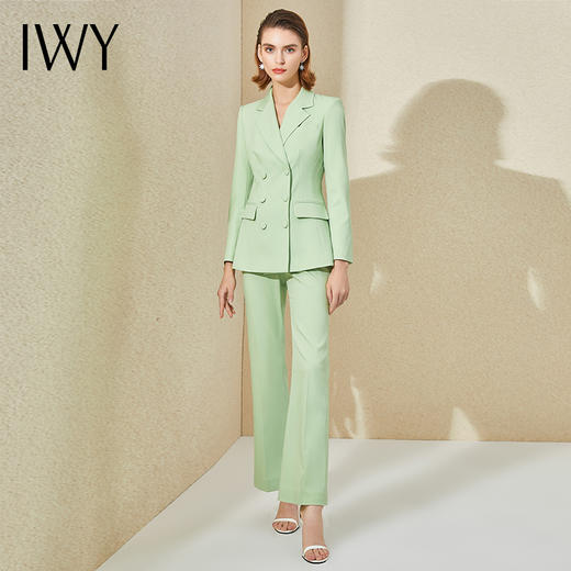 IWY/浅绿色时尚西装套装西服两件套通勤白领221005C1+P3 商品图1