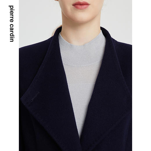 皮尔卡丹女装秋季新款高频轻商务风羊毛大衣P1453C1991N0 商品图3
